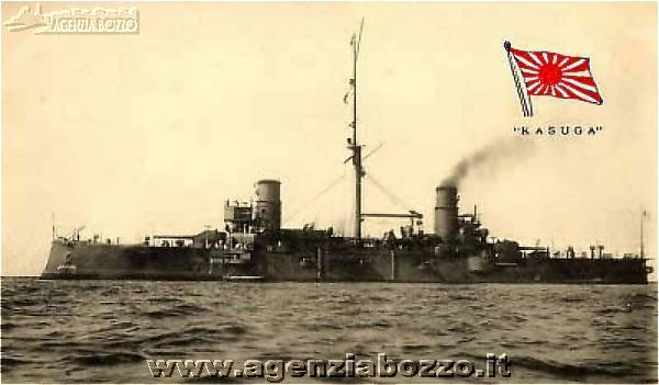 Navi da guerra Kasuga 1902 incrociatore corazzato Marina Giapponese